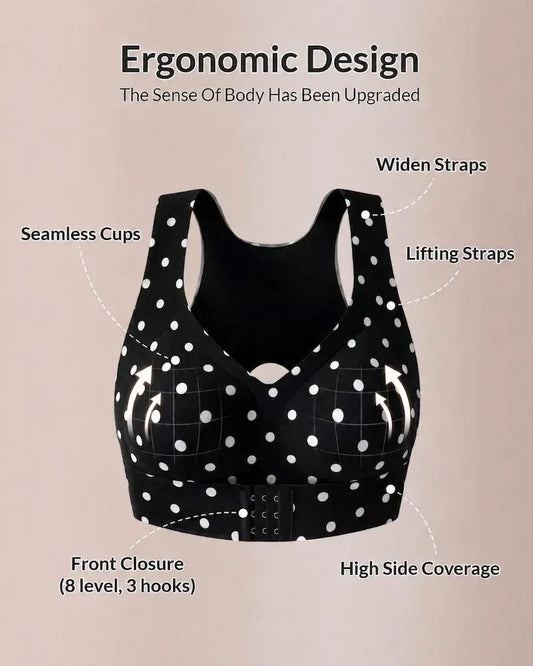 Pack of 3 Cross Back Front Closure Wireless Posture Support Bra