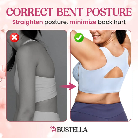 PACK OF 3: Bustella  Button-Up Comfy Shaping Posture Corrector Bra.