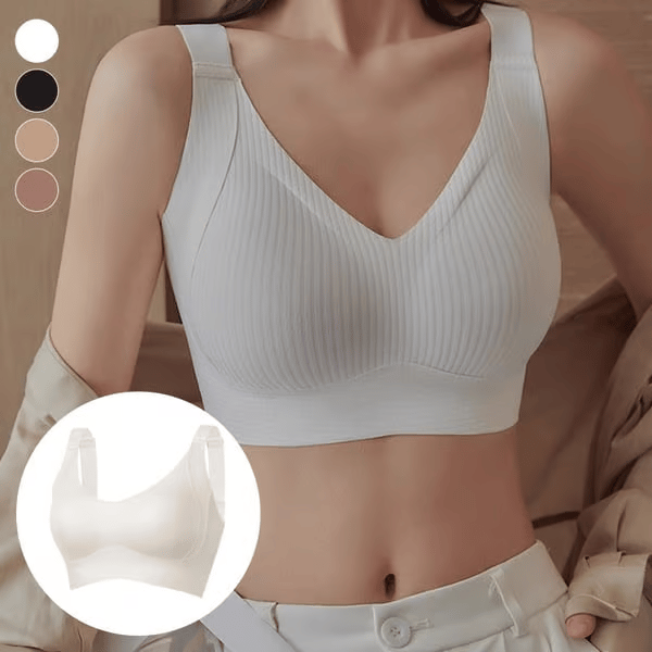 Wireless Ribbed Bras for Women – Pack of 3