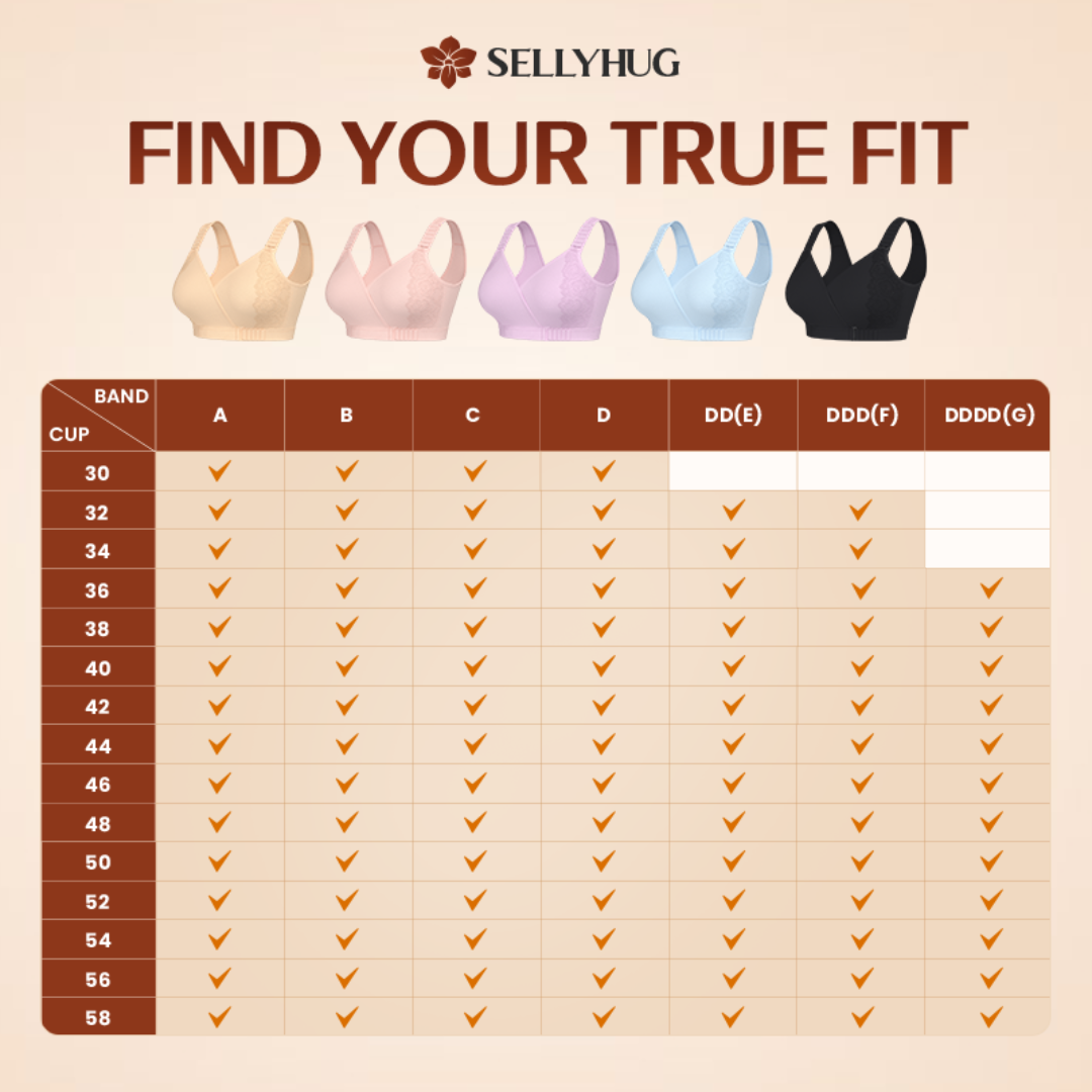 PACK OF 3  Ultimate Comfort Front -Wrap Bra