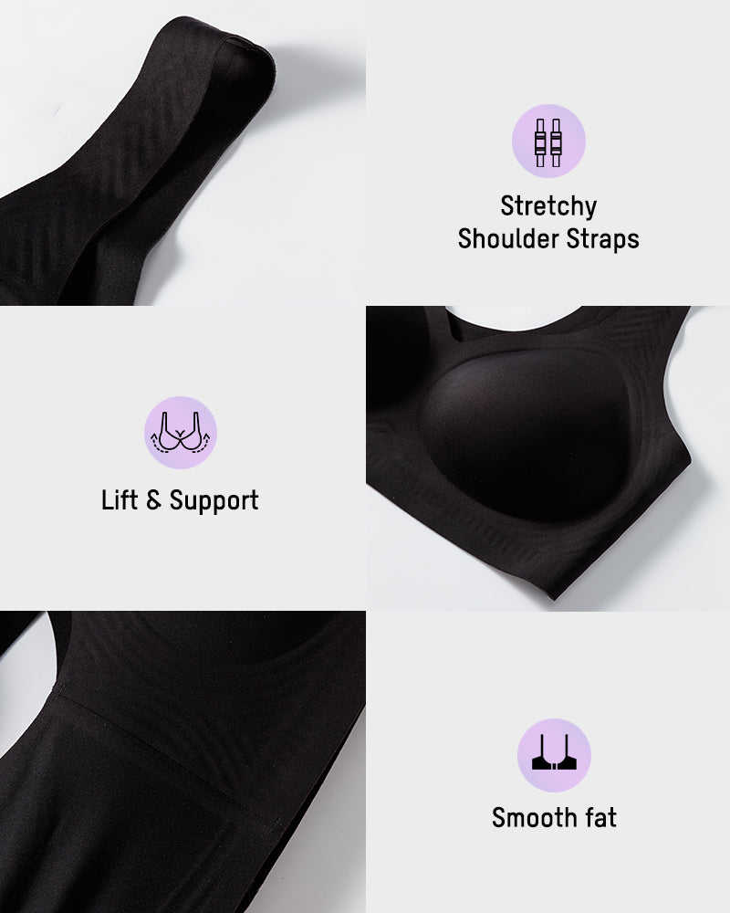 Pack of 3 Lifting Wire-Free Antibacterial Jelly Bra