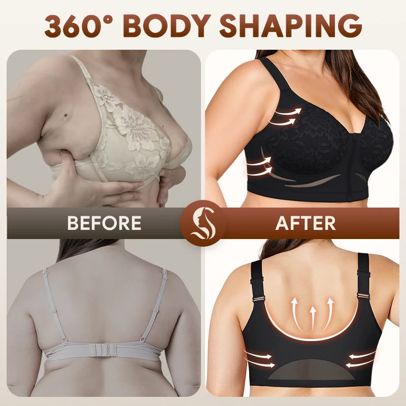 Pack of 3 ShapeCurvy Zip-Front Shaper Bra