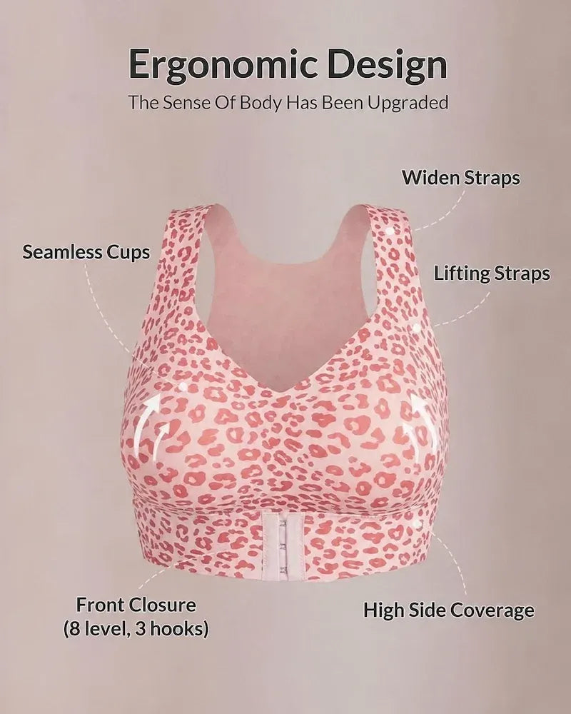 Pack of 3 Cross Back Front Closure Wireless Posture Support Bra