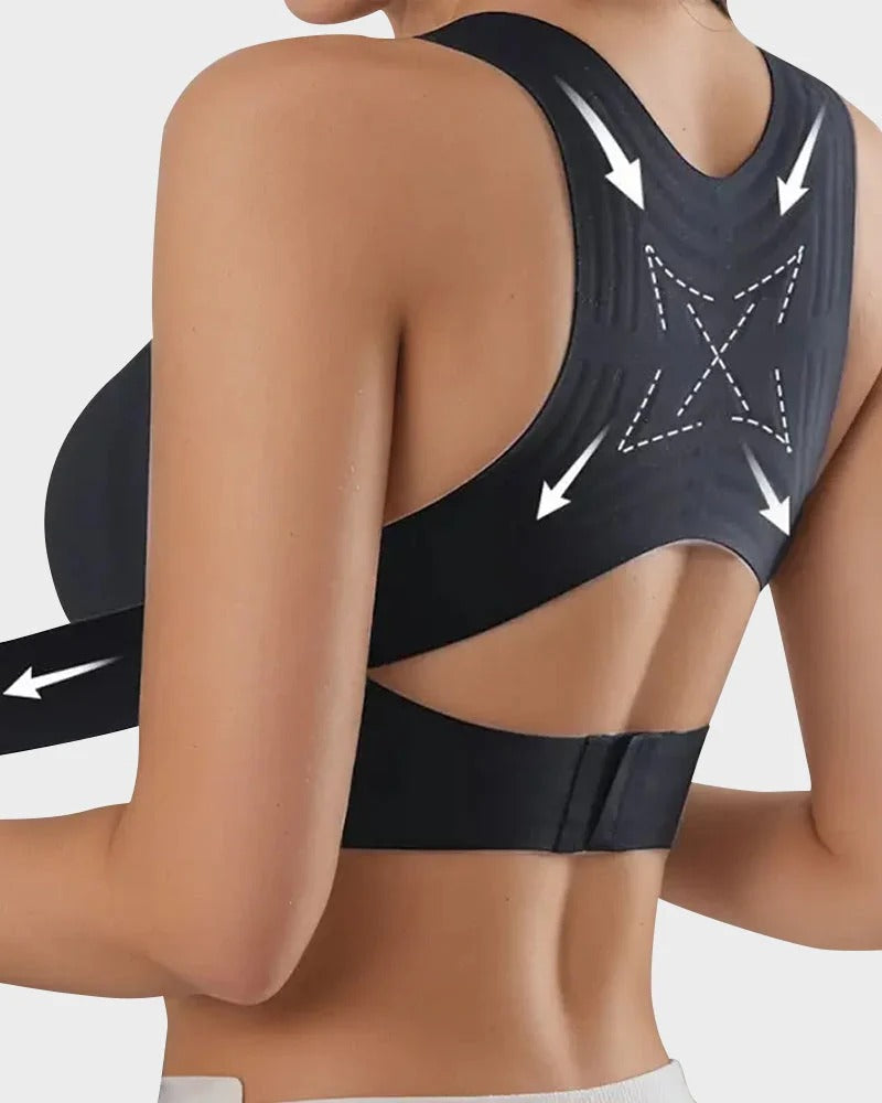 Pack of 3 Cross Back Front Closure Wireless Posture Support Bra