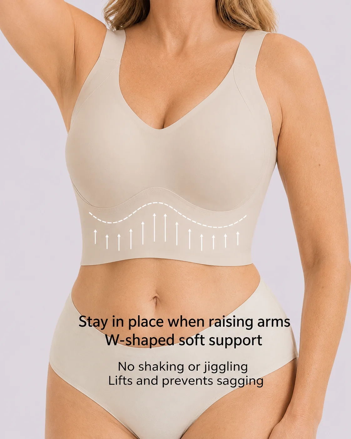 Pack of 3 - Wireless Push Up Seamless Full Coverage Bra