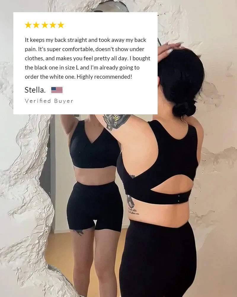 Pack of 3 Cross Back Front Closure Wireless Posture Support Bra