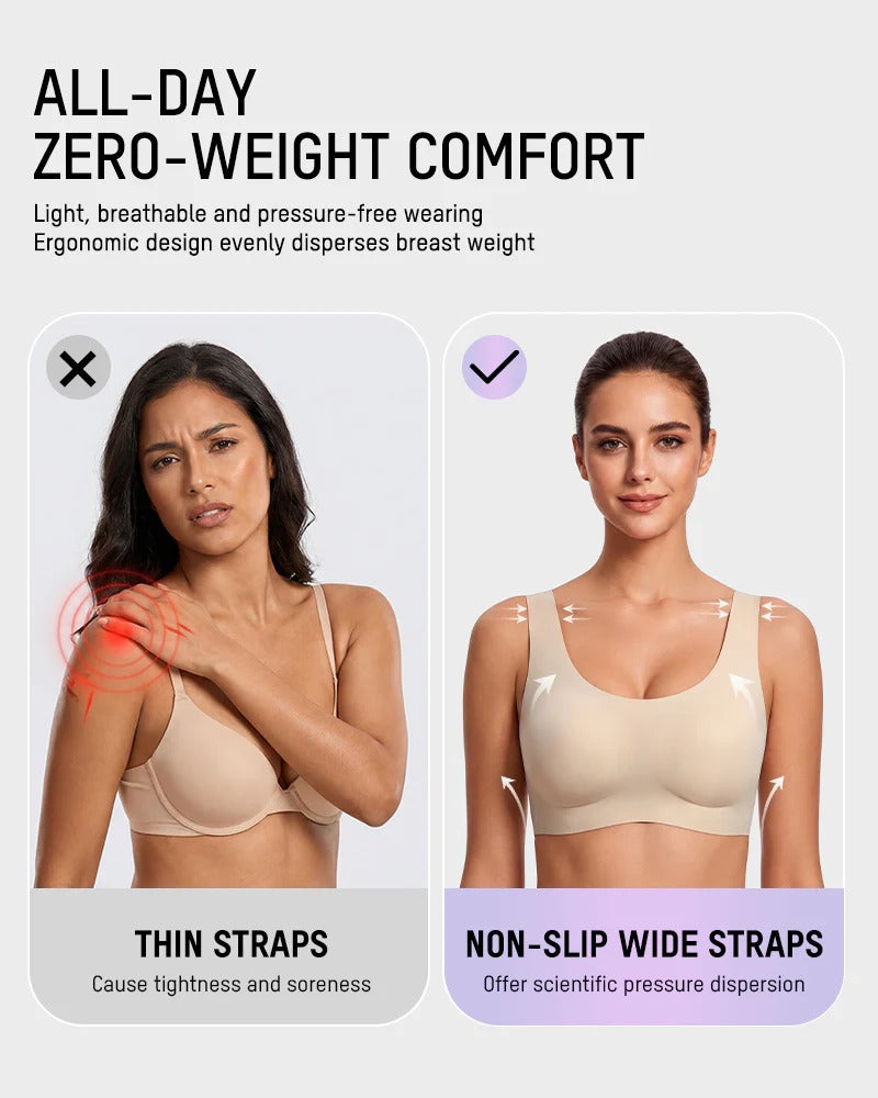 Pack of 3 - Seamless Wireless Full-Coverage T-Shirt Bra