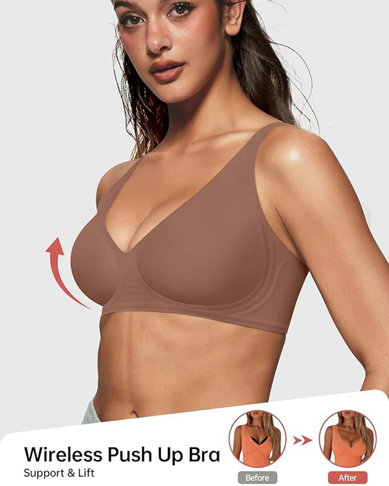 Pack of 3 Comfortable Wireless Full Coverage Jelly Smoothing Bra