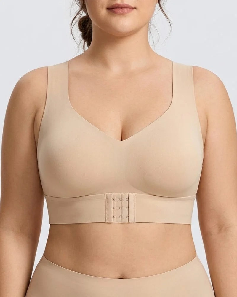 Pack of 3 Cross Back Front Closure Wireless Posture Support Bra