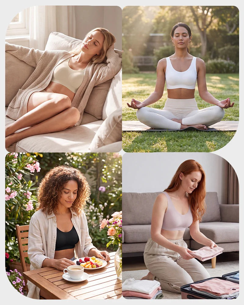 Pack of 3 - Seamless Wireless Full-Coverage T-Shirt Bra