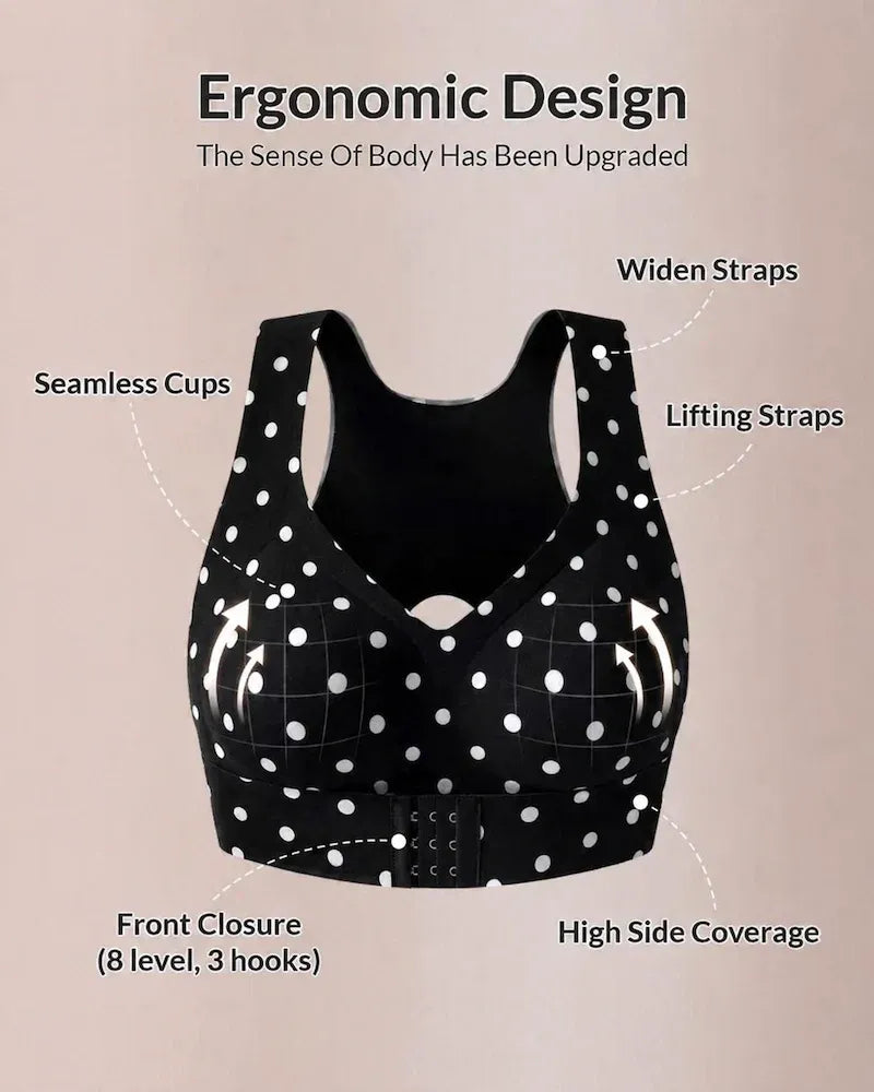 Pack of 3 Cross Back Front Closure Wireless Posture Support Bra