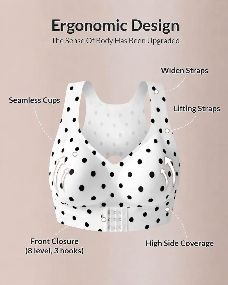 Pack of 3 Cross Back Front Closure Wireless Posture Support Bra
