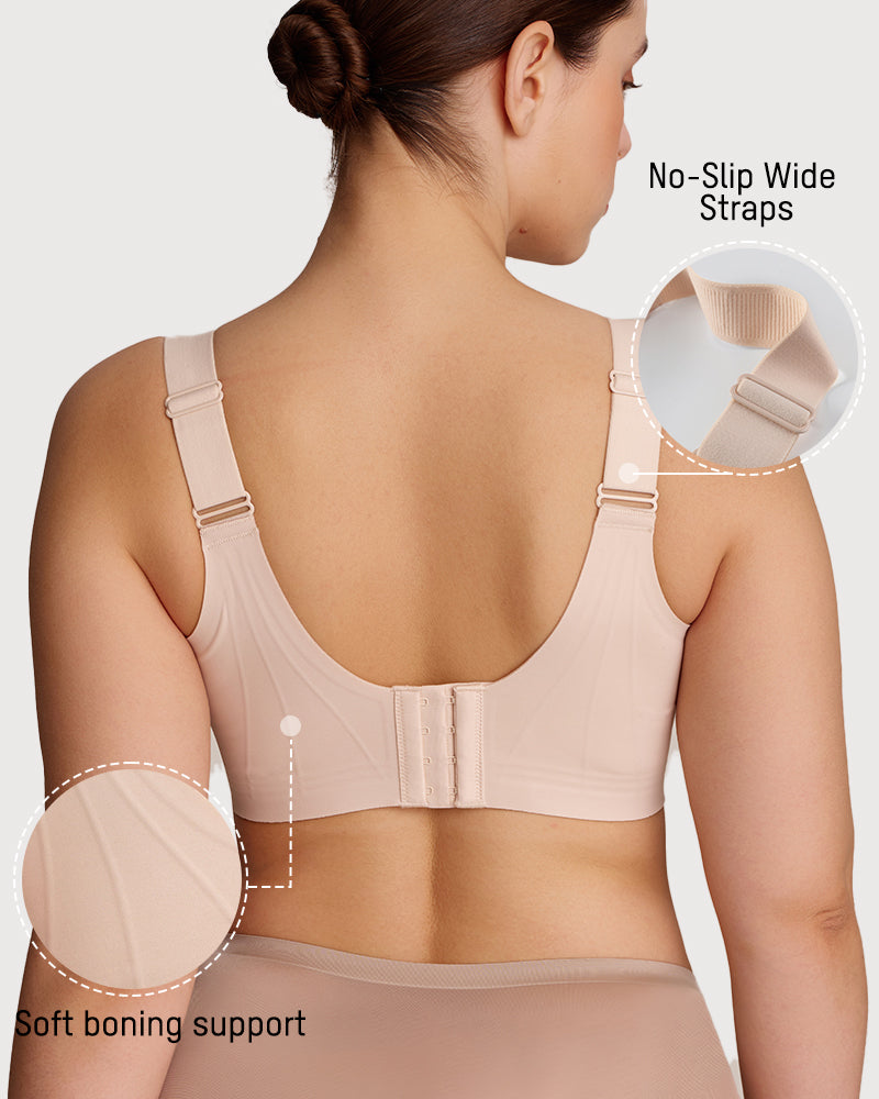 Pack of 3 bra Invisible Wide-Band Wireless Support Bra